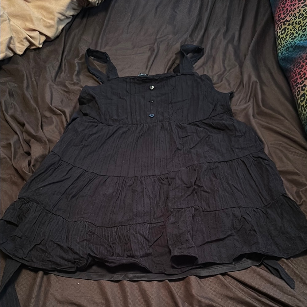 Black Sleeveless Tiered Dress